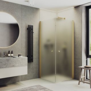 Душевой уголок MaybahGlass MGY-1293-3 80x80см золото